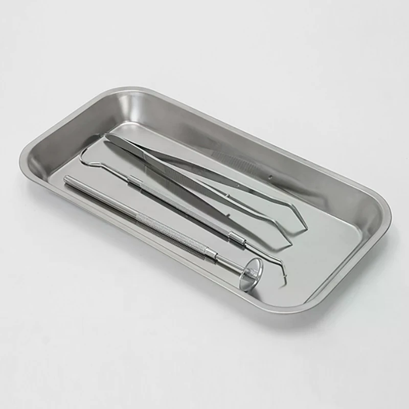 Medical Lab Equipments - Bandeja de cocina cuadrada de acero
